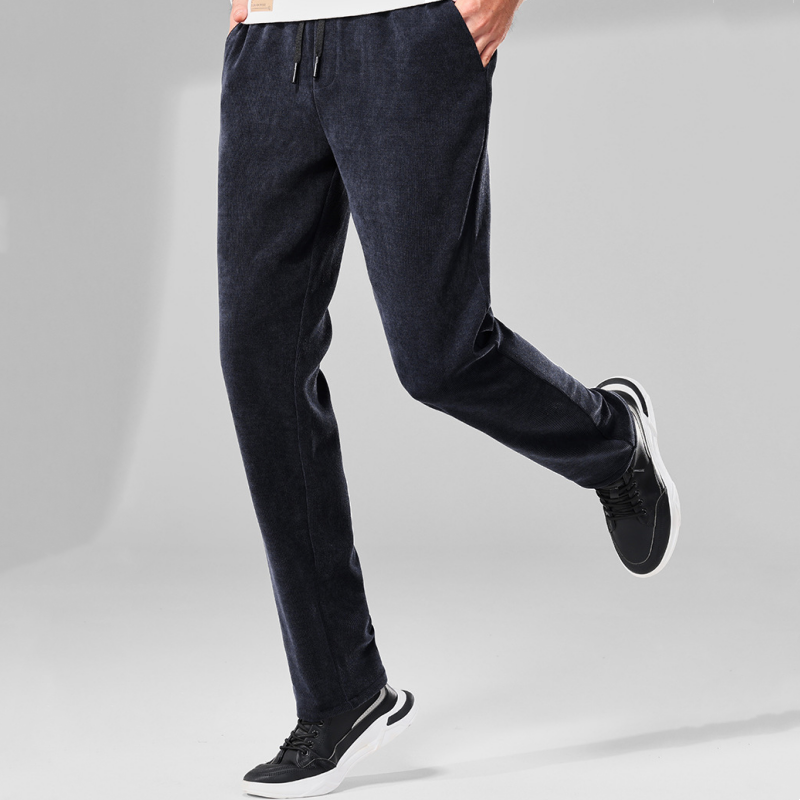 Men's Warm Drawstring Pants with Pockets