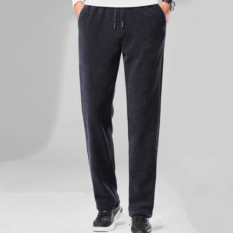 Men's Warm Drawstring Pants with Pockets