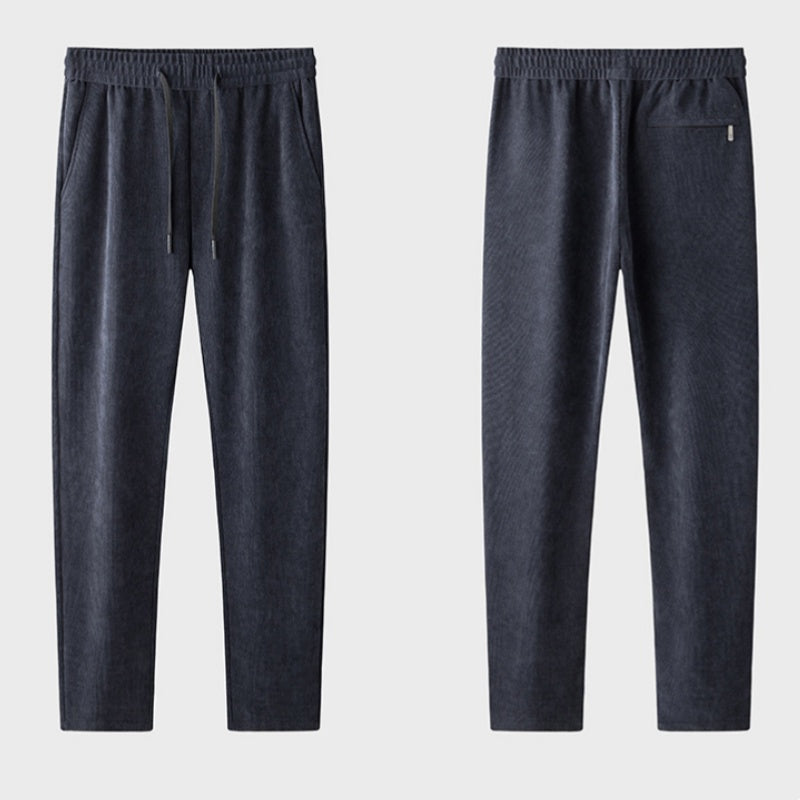 Men's Warm Drawstring Pants with Pockets