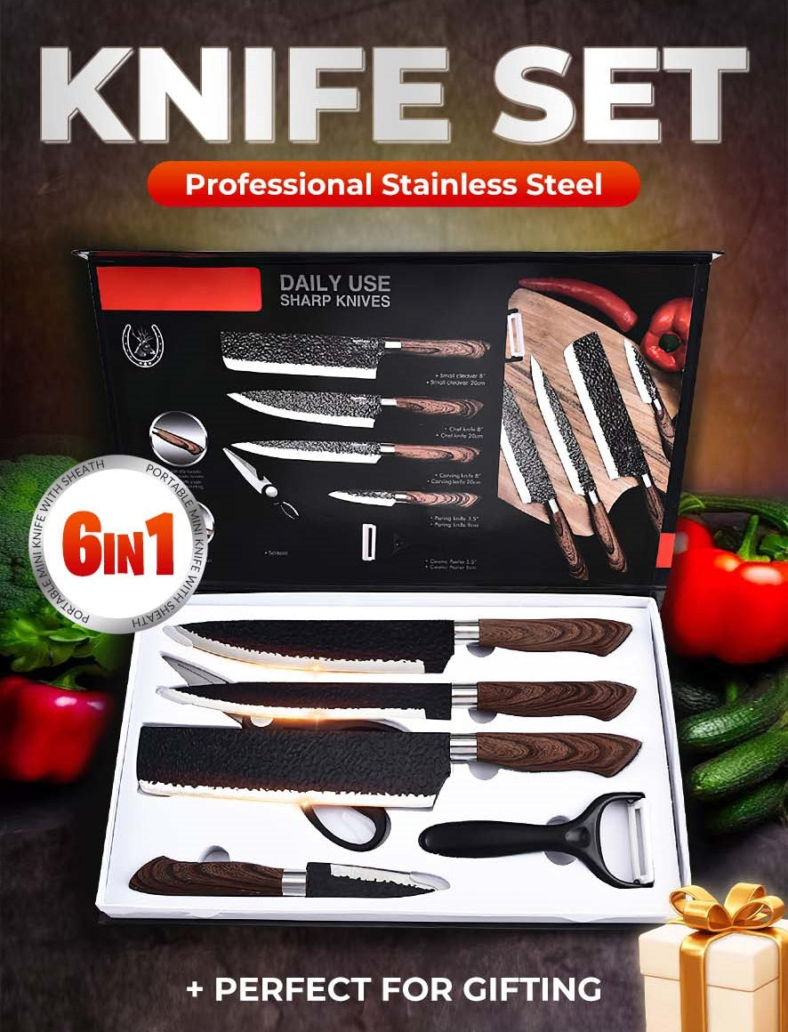 🔥LIMIT TIME 49% OFF✨German Professional Chef's Knife Set - 6 Pcs Set