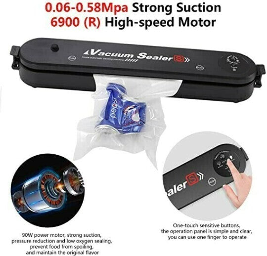 📦 60% OFF NOW ! ⚡ Automatic Vacuum Sealing Machine – One-Touch Operation, Extends Food Freshness & Compact Design 🍖