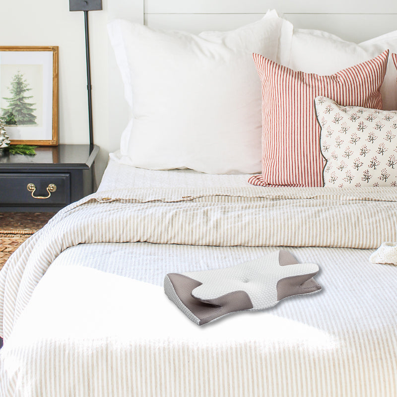 🔥50% OFF🔥Cowhorn-shaped Breathable Memory Sponges Neck Care Pillow