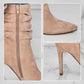 💥Fabric material upgrade-Women's Pointed Toe High Heel Short Boots