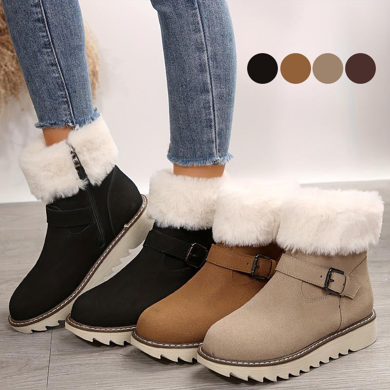 Women's Warm Zippered Snow Boots