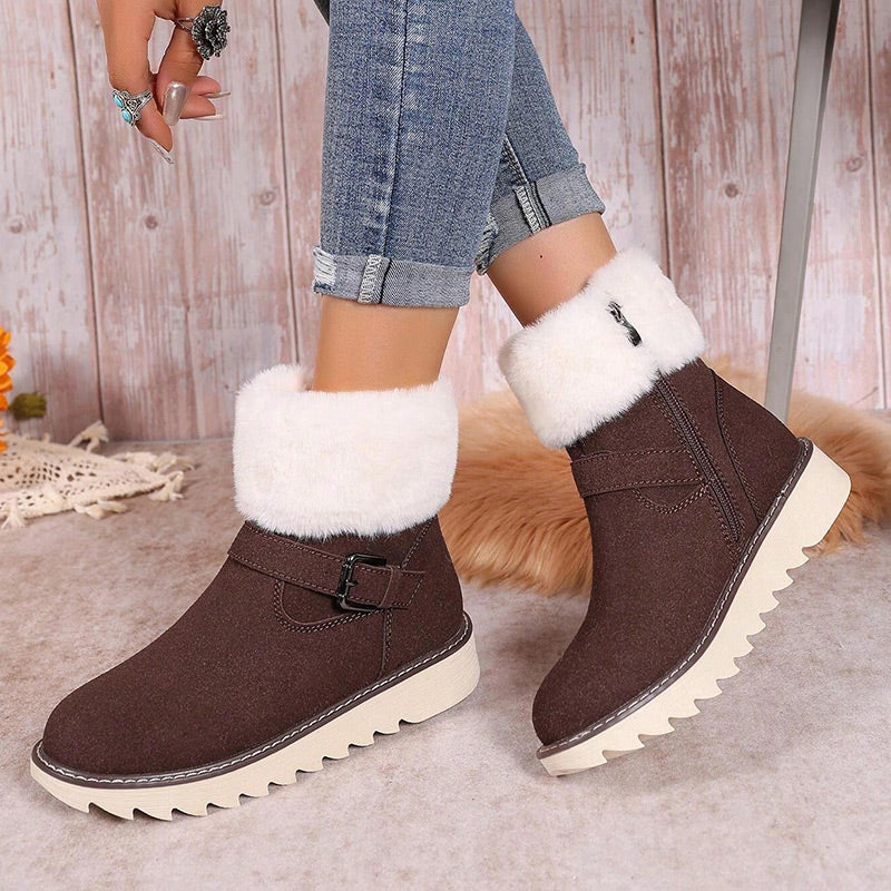 Women's Warm Zippered Snow Boots