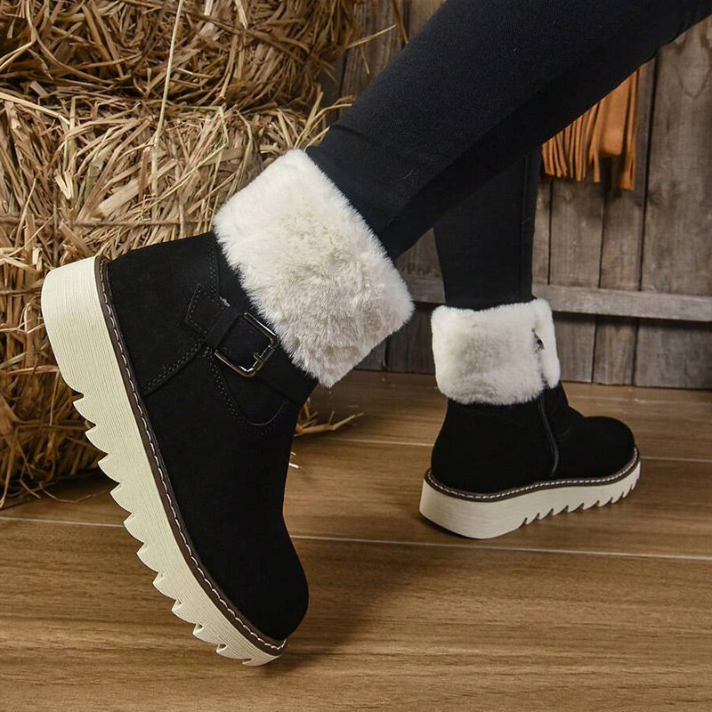 Women's Warm Zippered Snow Boots