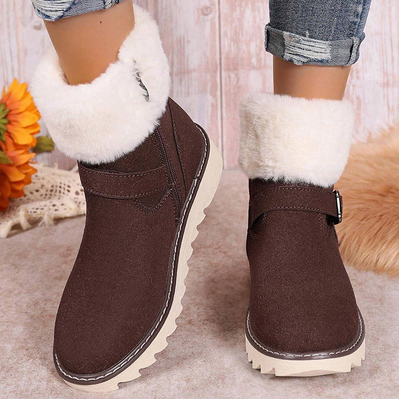 Women's Warm Zippered Snow Boots