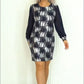 💕👗Elegant dress with round neckline and long sleeves✨