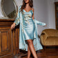 Women's Sexy Pajamas Floral Pattern Sling ＆Robe Two Piece Set