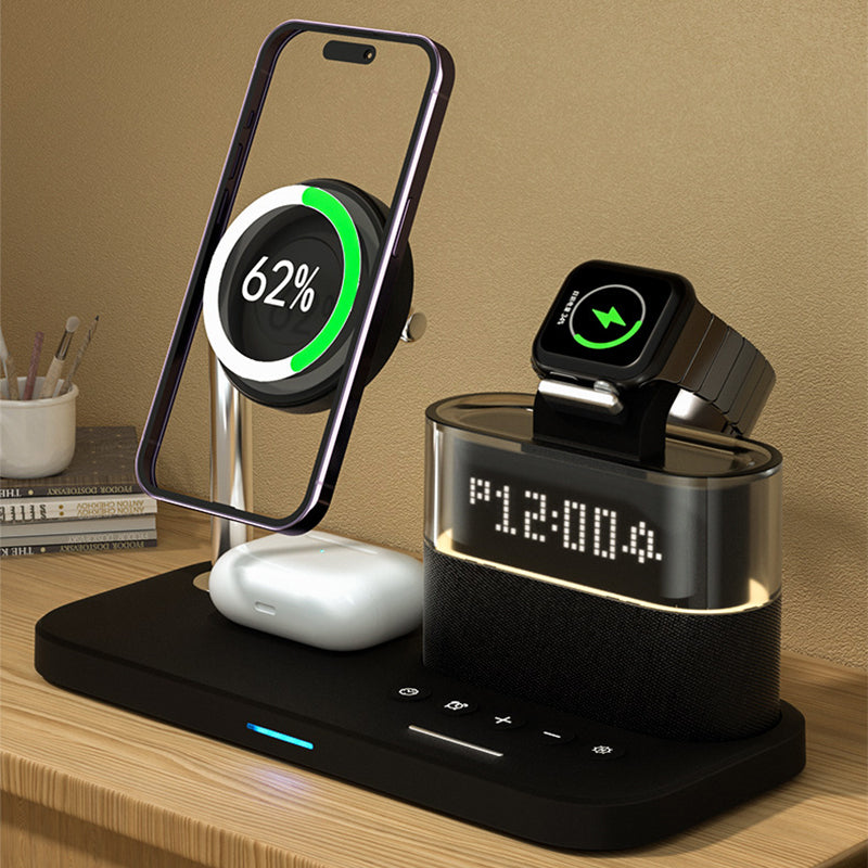 🔥2025 HOT SALE - 50% OFF🔥3-in-1 Wireless Charging Station with Alarm Clock