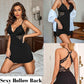 Sexy Lace Mesh Lingerie with Side Slit