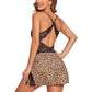 Sexy Lace Mesh Lingerie with Side Slit
