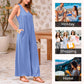 🔥2025 NEW SALES - 50% OFF🔥Women's Casual V-Neck Sleeveless Wide-Leg Jumpsuit