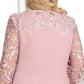 🎁Limited time 49% OFF⏳Women's Embroidered Chiffon Splicing Round Neck Dress