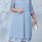 🎁Limited time 49% OFF⏳Women's Embroidered Chiffon Splicing Round Neck Dress