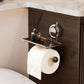 💖Toilet roll holder without hole with shelf