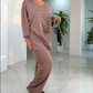 Women's Fashion Loose Sleeve Top & Pants Two Piece Set