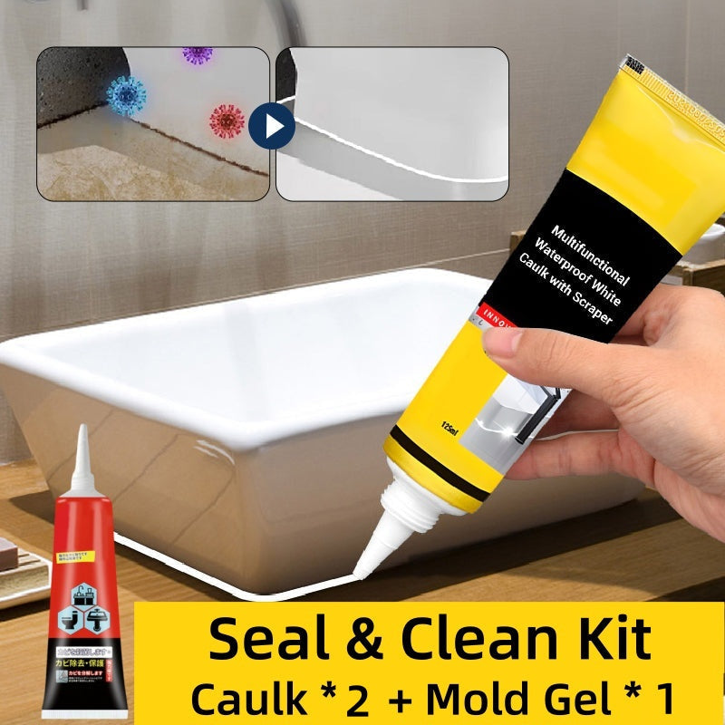 ✨Buy now and receive a free scraper✨Multifunctional Waterproof White Caulk with Scraper