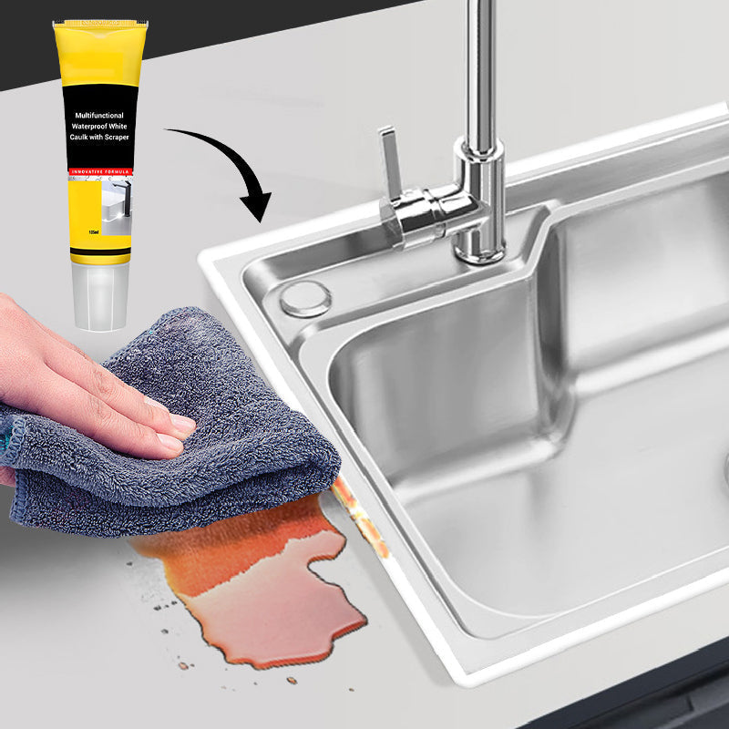 💥Multifunctional Waterproof White Caulk with Scraper