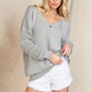 Women's Casual Loose Fit V-Neck Knit Sweater