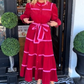 Women's Fashion Bow Tie Waist Long Sleeve Dresses