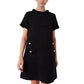 Women's Elegant Short Sleeve Tweed Dress