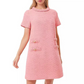 Women's Elegant Short Sleeve Tweed Dress