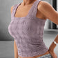 🎁50% OFF!🎁🌸 Women's Wide Strap Square Neck Short Flower Sports Tank Top – Comfort Meets Style! ✨