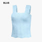 🎁50% OFF!🎁🌸 Women's Wide Strap Square Neck Short Flower Sports Tank Top – Comfort Meets Style! ✨