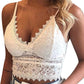 Women Floral Lace Lace Longline Bra Crop Top