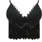 Women Floral Lace Lace Longline Bra Crop Top