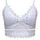 Women Floral Lace Lace Longline Bra Crop Top