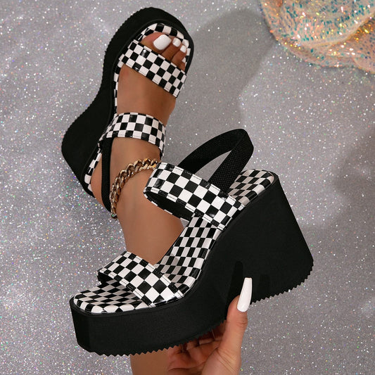 Women's Open Toe Platform Wedge Sandals