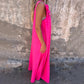 Women’s Elegant Floral Strap Maxi Dress