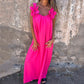 Women’s Elegant Floral Strap Maxi Dress