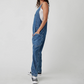 Women's Casual V-Neck Long Denim Overalls