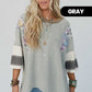 Women's Batwing 3/4 Sleeve Stripe Patchwork Blouse