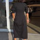 🔥Hot Sale🔥Women's V-Neck Lapel Waist Midi Dress - Stylish for Spring! 🌸