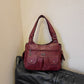 Women's Soft PU Leather Multi-Pocket Tote Bag