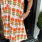 Women’s Vintage Floral Print Short Sleeve Dress