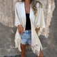 💖Limited Sale 50% OFF💖Elegant Solid Color Soft Cutout Tassel Shawl