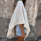 💖Limited Sale 50% OFF💖Elegant Solid Color Soft Cutout Tassel Shawl