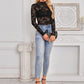 Women's Lace Slim-Fit Long Sleeve Floral Top