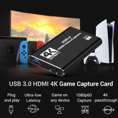 USB 3.0 HDMI 4K Game Capture Card