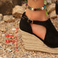 Women's Platform Buckle Strap Peep Toe Sandals