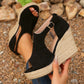 Women's Platform Buckle Strap Peep Toe Sandals