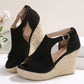 Women's Platform Buckle Strap Peep Toe Sandals