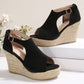 Women's Platform Buckle Strap Peep Toe Sandals