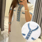 Fashionable Slim-Fit Knit Maxi Dress with Metal Buttons