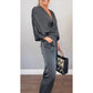 Women's 2-Piece Wrap V-Neck Top & Pants Set